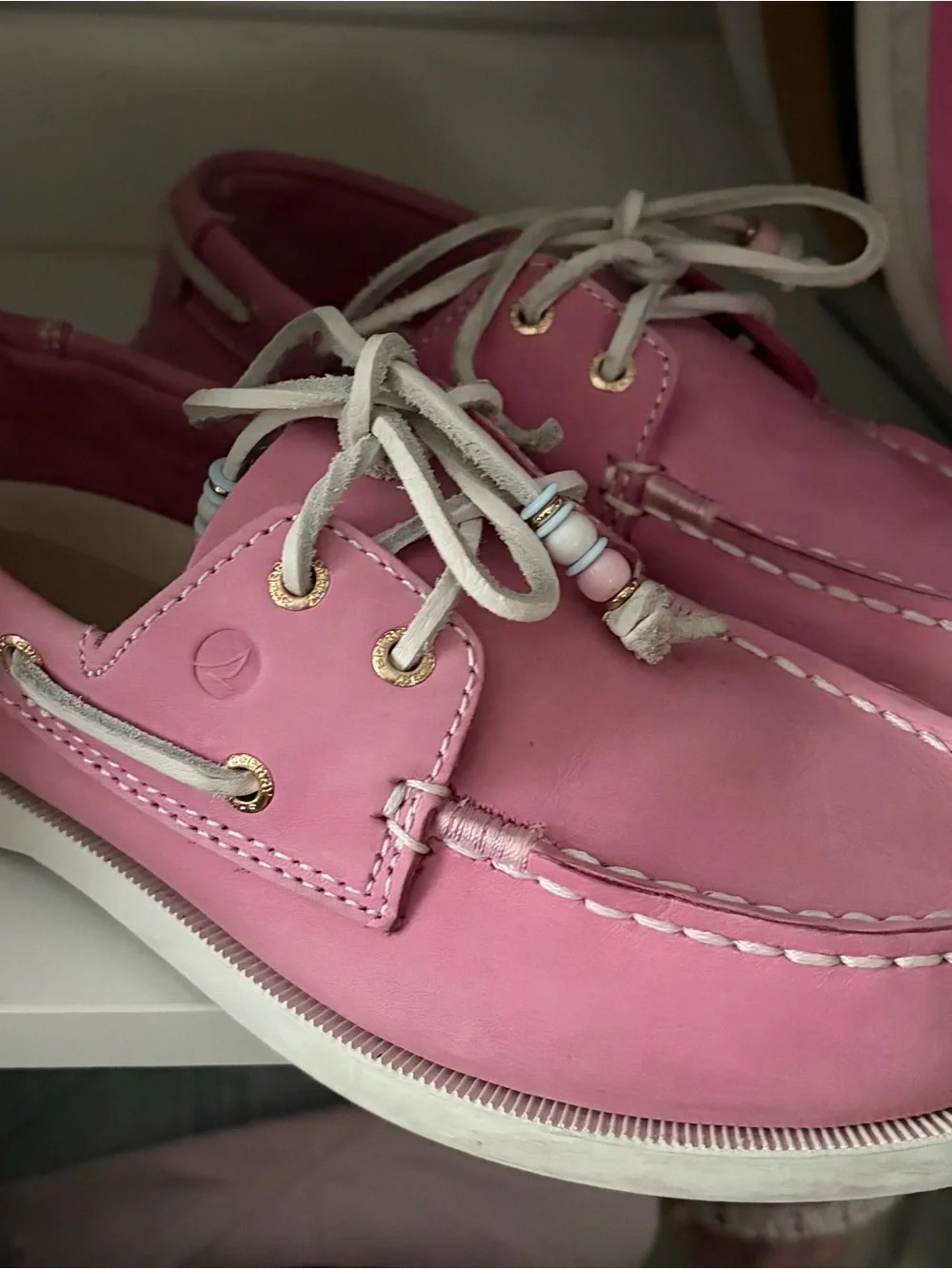 Kids Pink Boat Shoes - Brand:Sperry